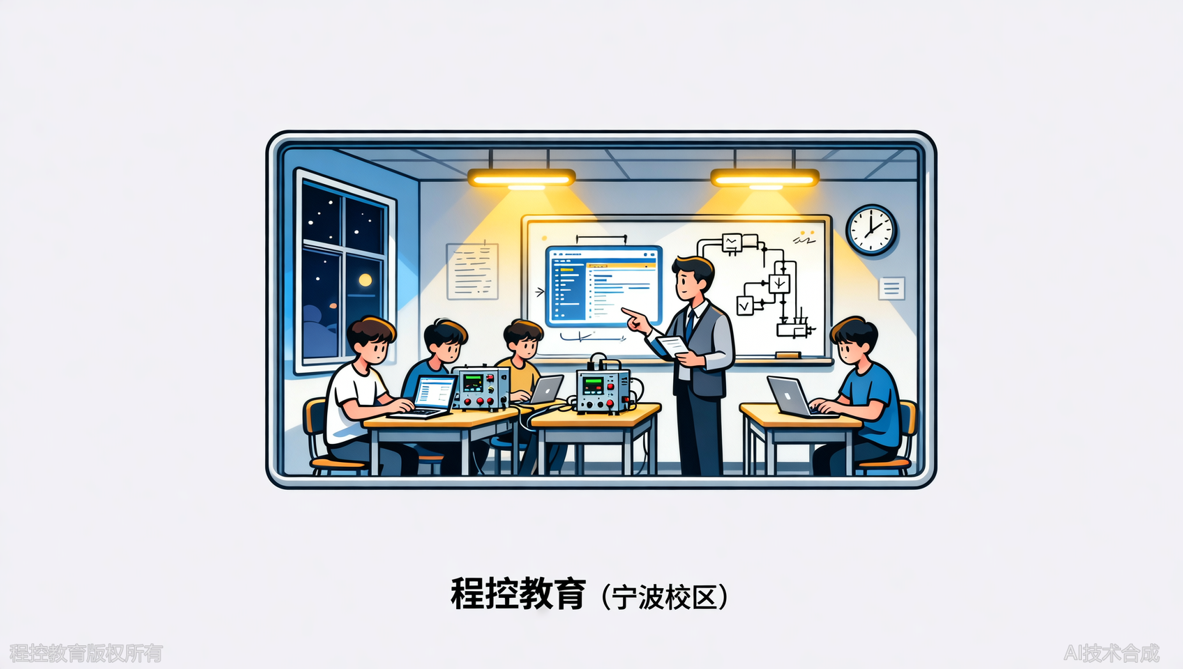 入职3个月独立调试产线，感谢程控教育（宁波校区）的晚自习陪练制度