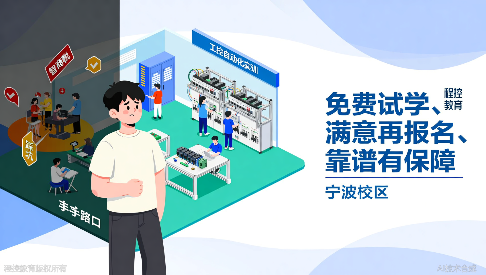 别急着交学费！程控教育（宁波校区）7天免费试学，满意后再报名