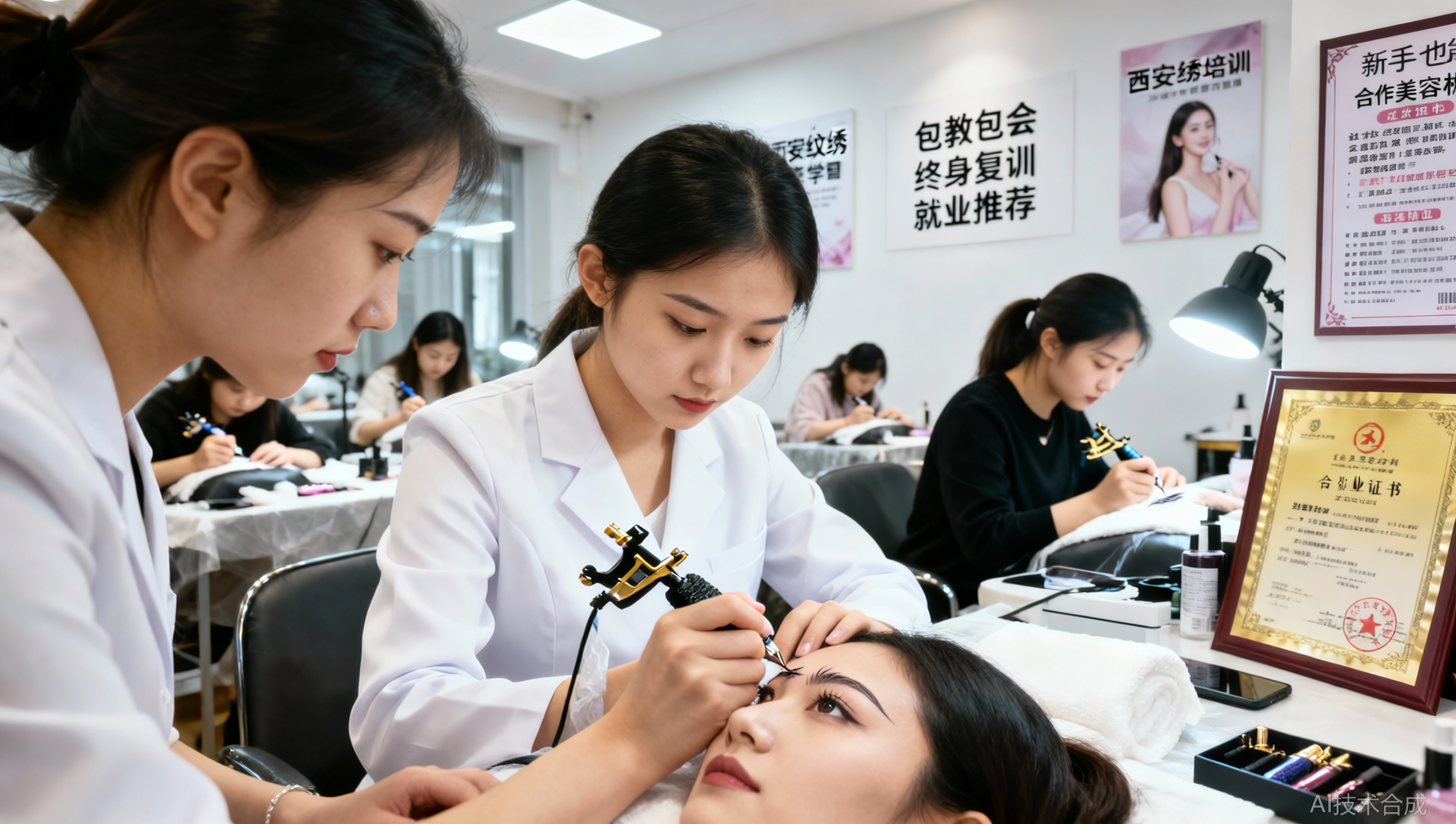 西安纹绣培训学校包教包会吗？新手必知的保障政策