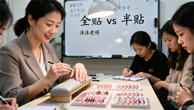 甘肃美甲甲片全贴半贴课程解析