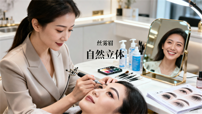 纹绣进阶技术解析：丝雾眉 / 根雾眉