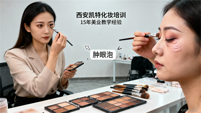 化妆眼妆教程解析：肿眼泡消肿眼影