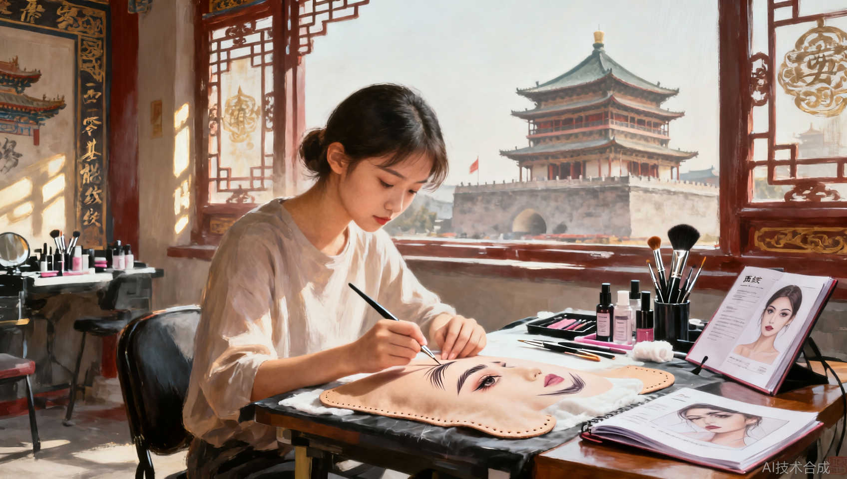 西安零基础能学会纹绣吗？新手的真实学习体验