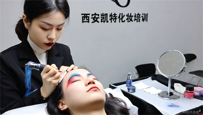 纹绣改眉术解析：红蓝眉转色方法