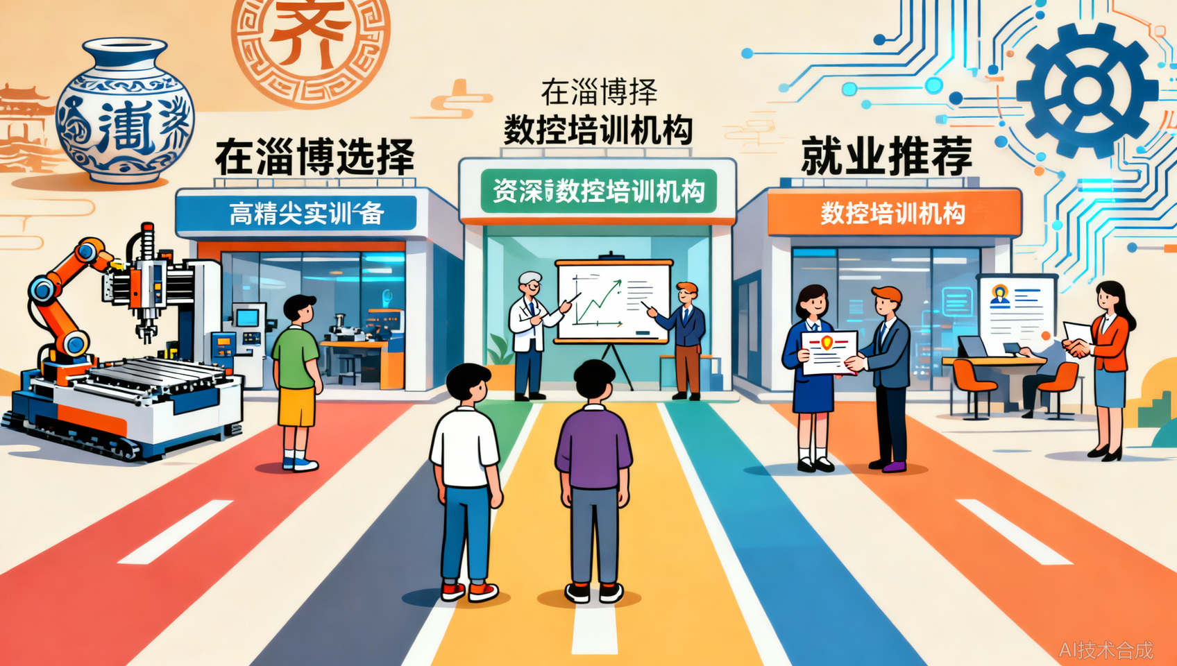 淄博数控培训机构：3家机构的就业服务对比及选择