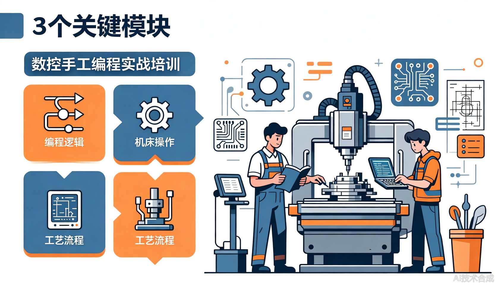 淄博数控手工编程：实战培训的3个核心项目