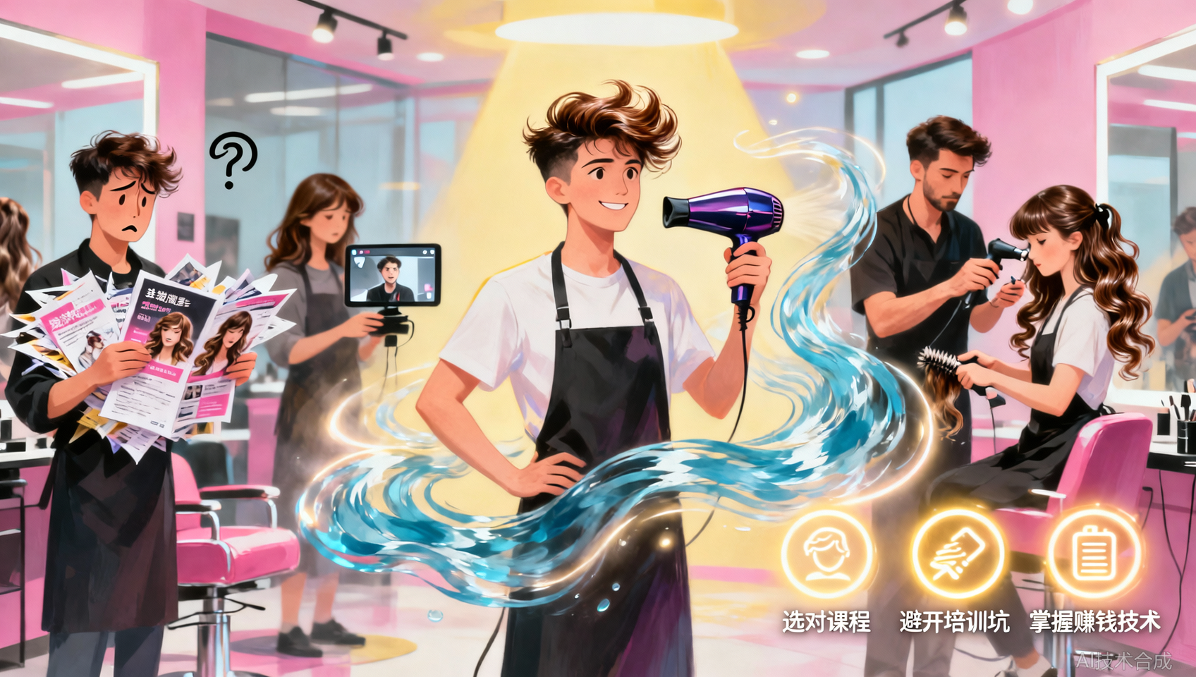 德州美发培训水波纹课程怎么选？3个判断课程实用性的技巧