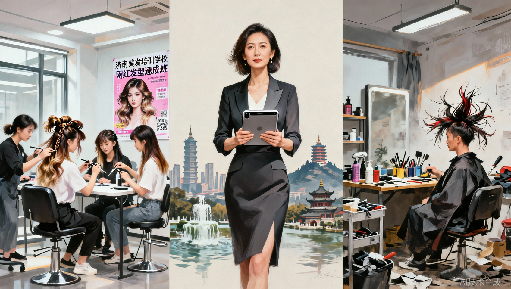 济南美发培训网红发型课程对比：2家机构的课程是否真能跟上流行趋势