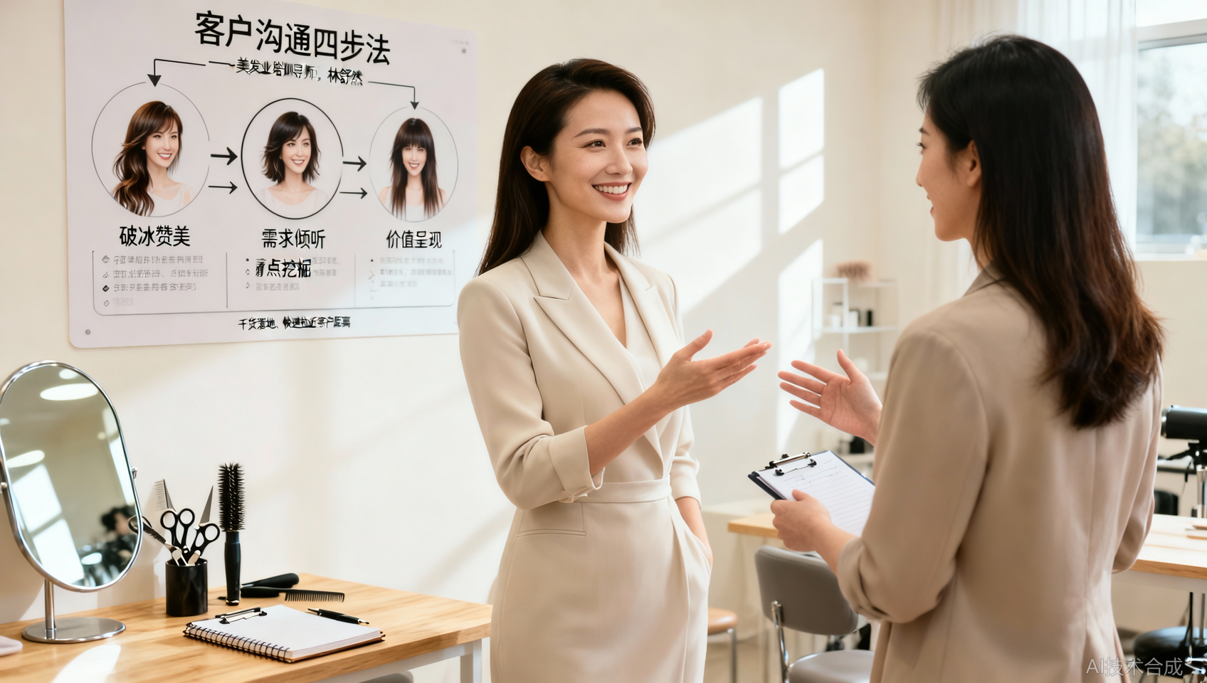 济南美发培训客户沟通技巧：让客户回头的4个关键话术