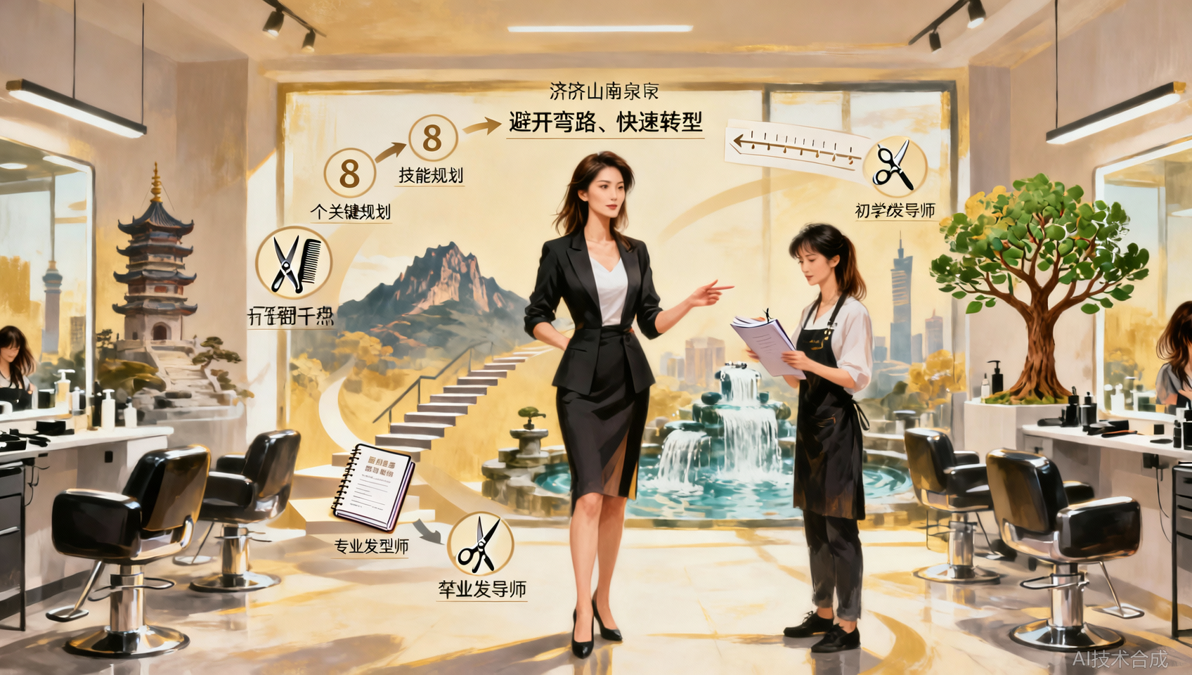 济南美发培训从助理到发型师：3年实现转型的8个关键规划