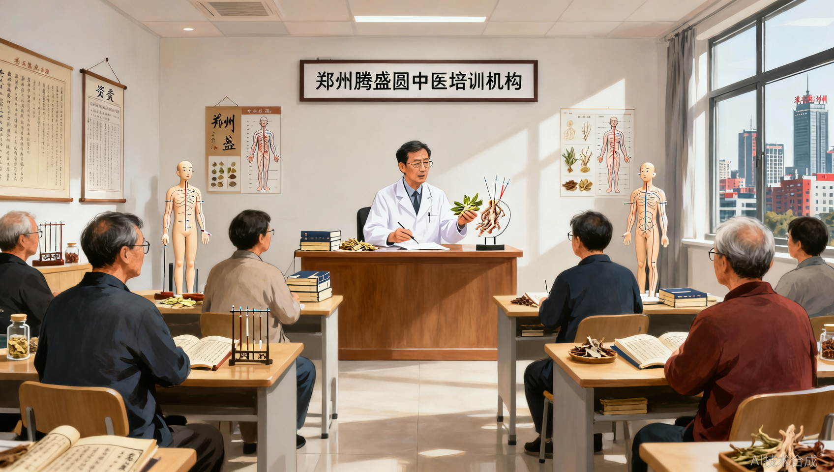 郑州中医培训选腾盛圆：实体办学+办学许可证，安全靠谱
