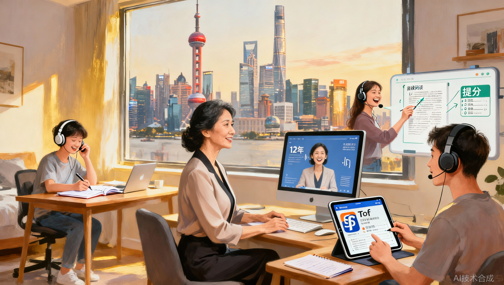 上海托福线上课程：居家学习的4个高效互动场景及提分效果实测