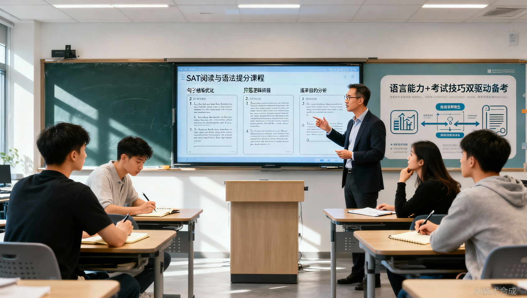上海SAT阅读语法提分课程：3个高频题型的训练场景及教学效果实测