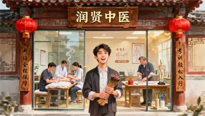 艾灸师、推拿师、针灸师考证：润贤中医一站式培训