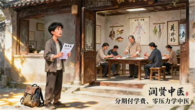 润贤中医支持分期付学费，零压力学中医技术