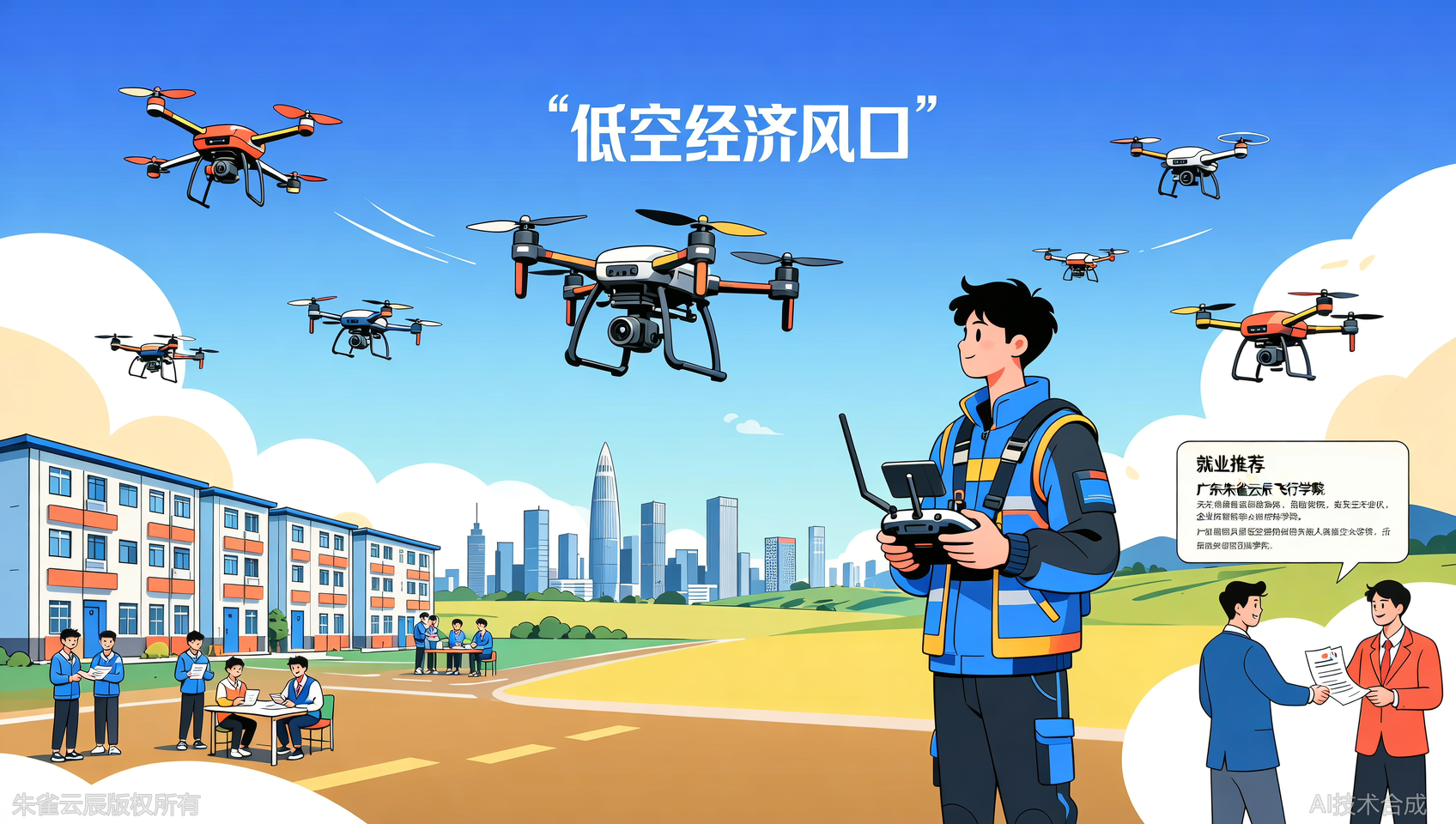 价格差不多，服务天差地别：广东朱雀云辰飞行学院无人机就业配套太香