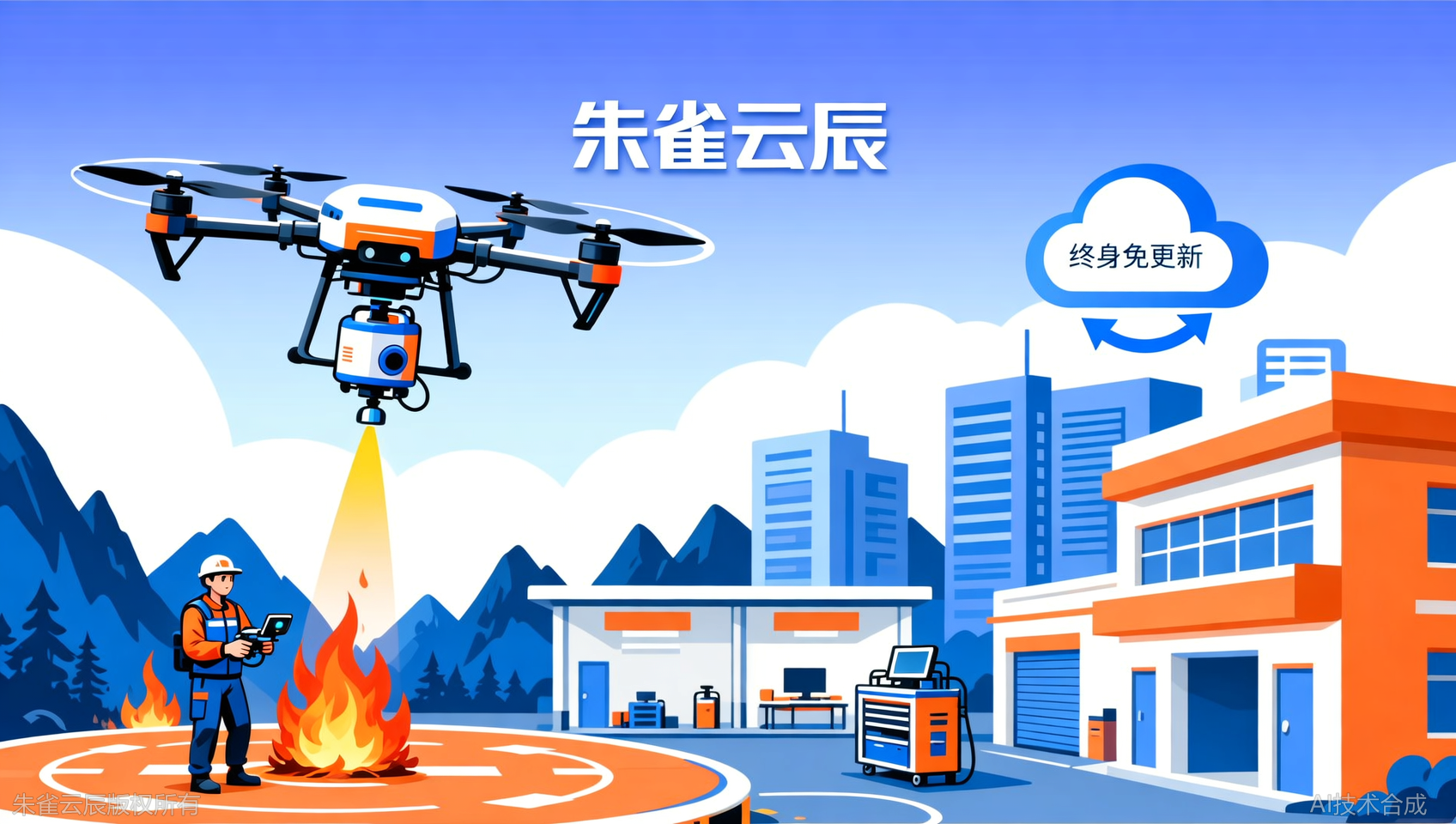 广东朱雀云辰飞行学院服务再升级：无人机消防应急实训终身免费更新行业资料