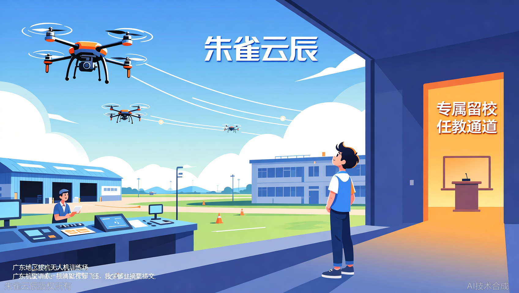 想做无人机教员怎么走？广东朱雀云辰飞行学院无人机超视距作业实训+留校任教通道