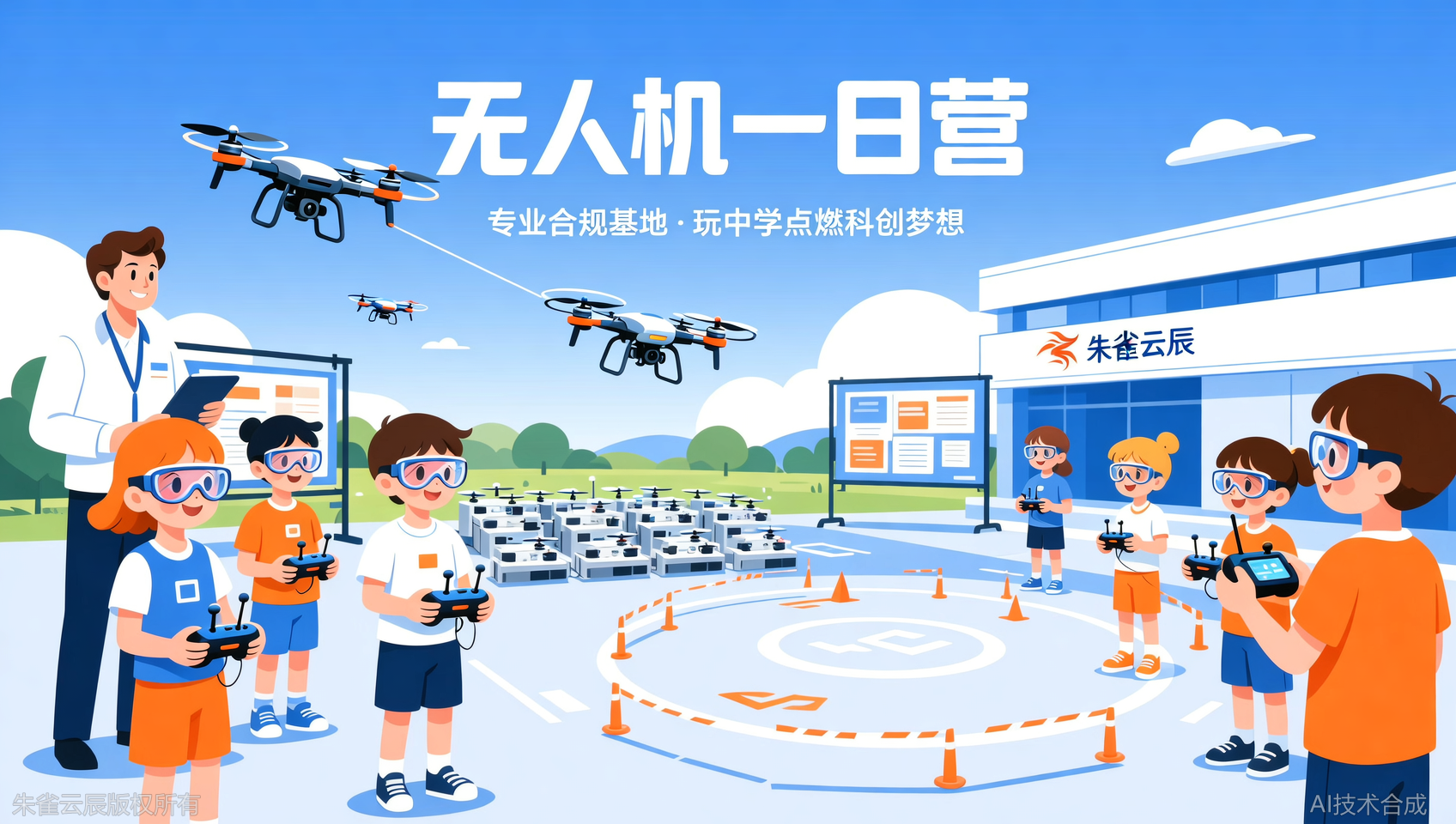 不出广东，体验专业飞行基地&mdash;&mdash;东莞朱雀云辰飞行学院无人机基础操控实训研学一日营