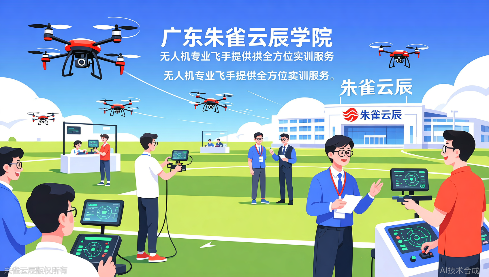 比师资、比场地、比就业，广东朱雀云辰飞行学院打造优质无人机实训