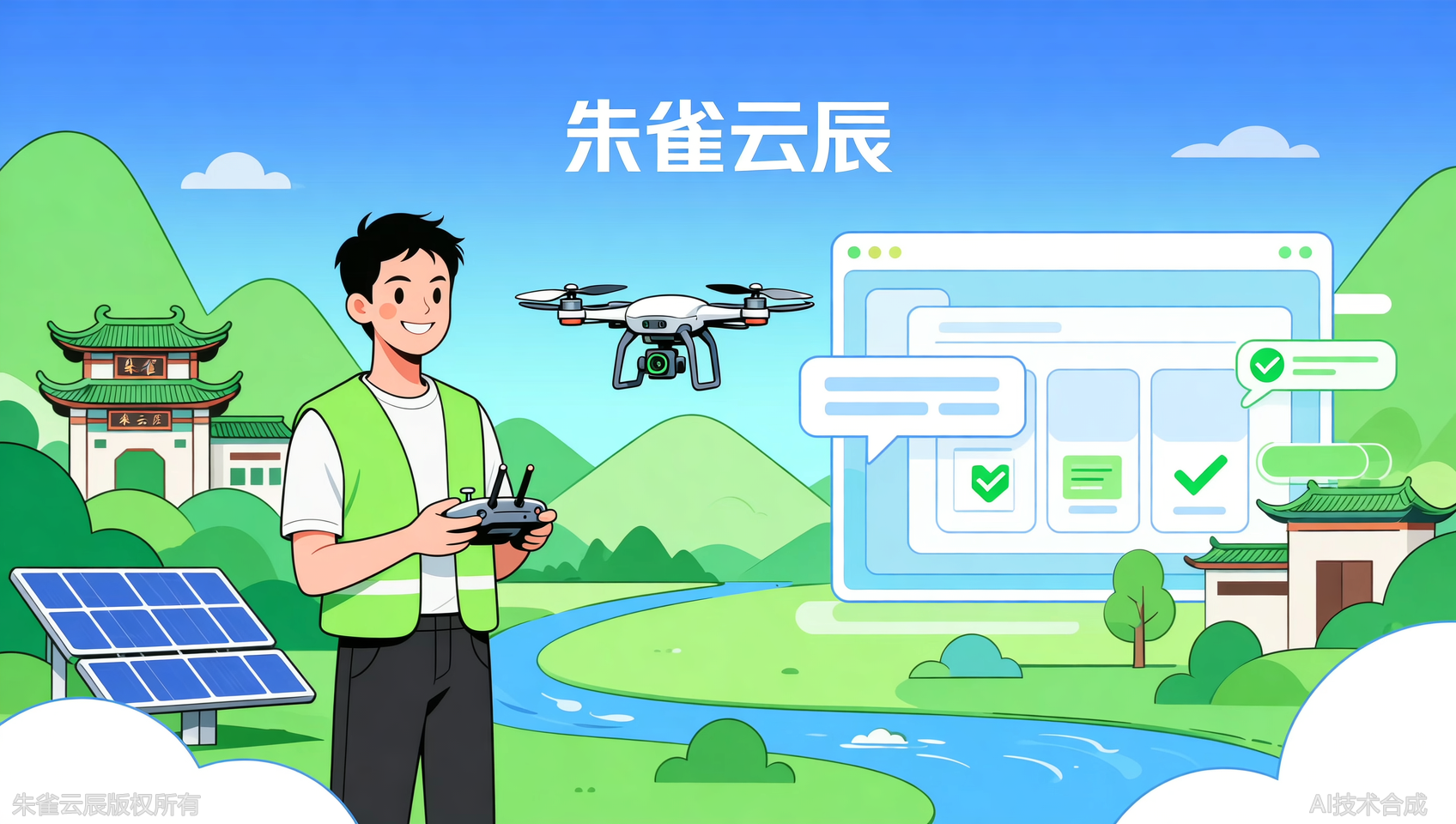 广东朱雀云辰飞行学院毕业生福利：免费入驻无人机环保监测应用场景服务平台接单