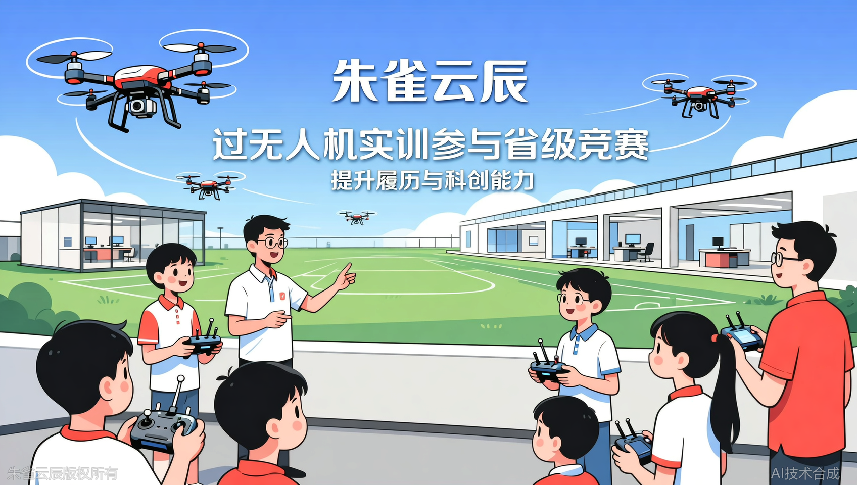 小升初简历空白？来东莞朱雀云辰飞行学院无人机基础操控实训拿省级竞赛名次