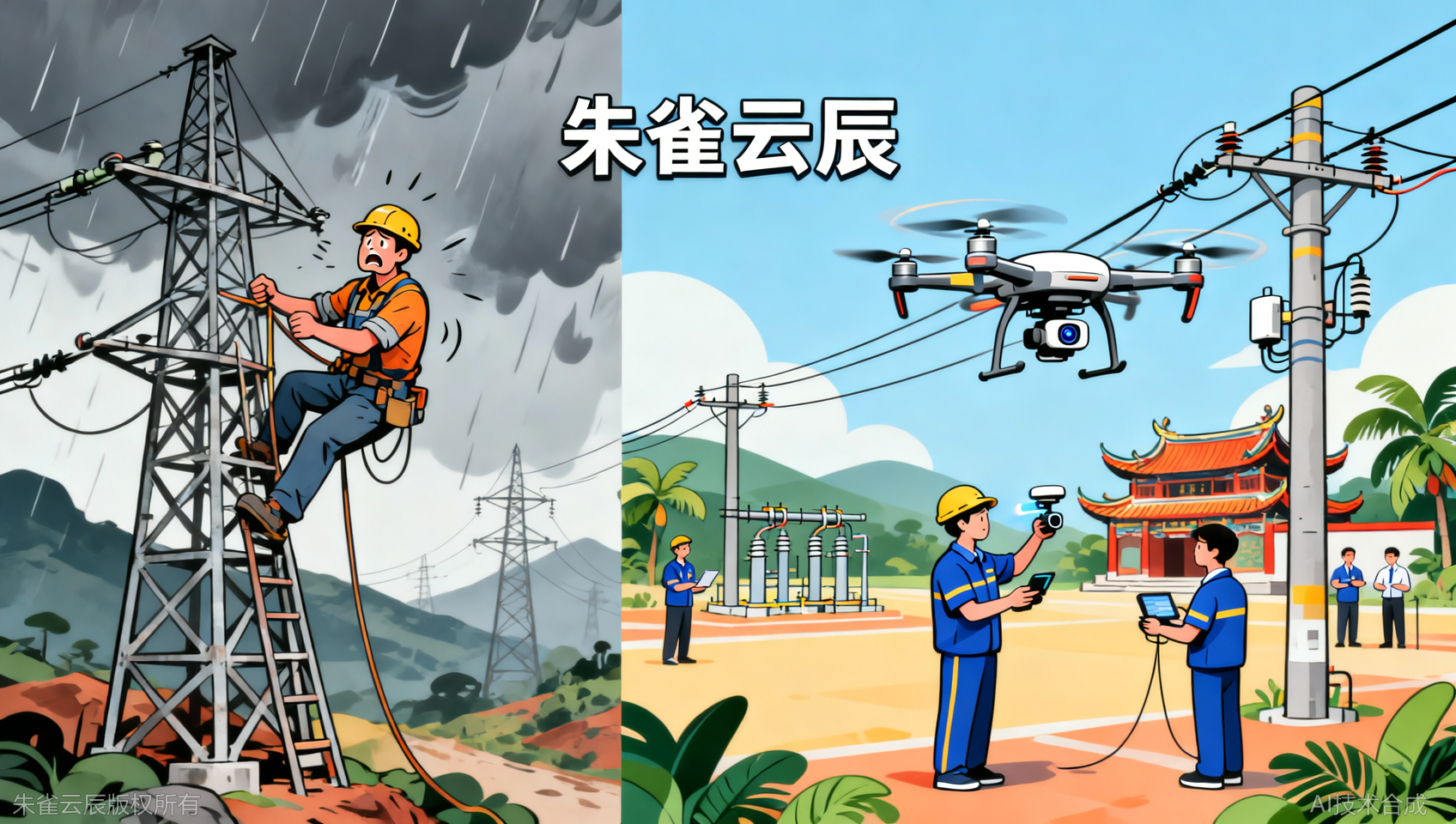 电力巡线还在靠双脚？广东朱雀云辰飞行学院无人机电力巡检实训实现&ldquo;少人值守&rdquo;