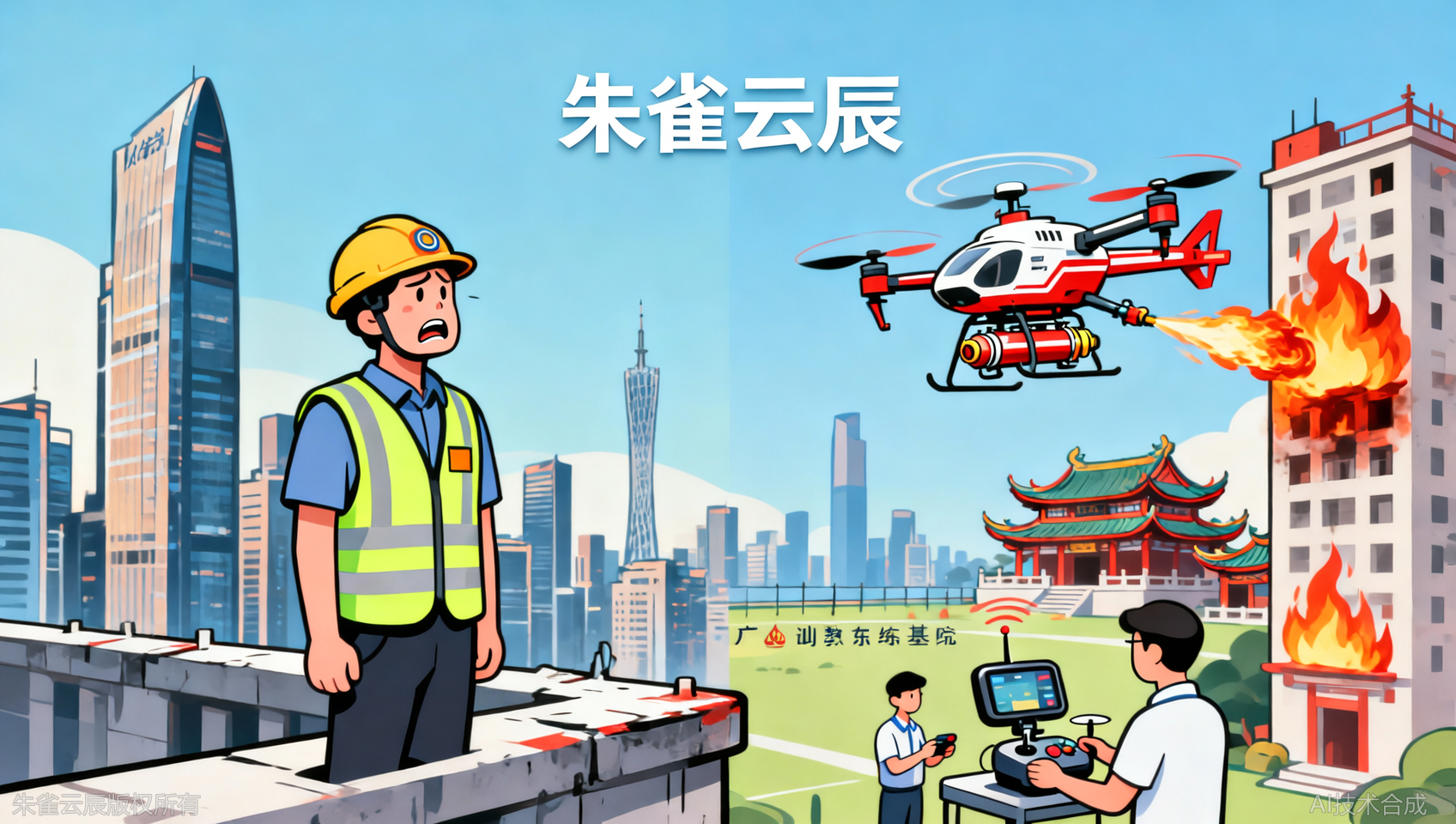 2026年还靠人工巡检高楼？该了解广东朱雀云辰飞行学院无人机消防应急实训了