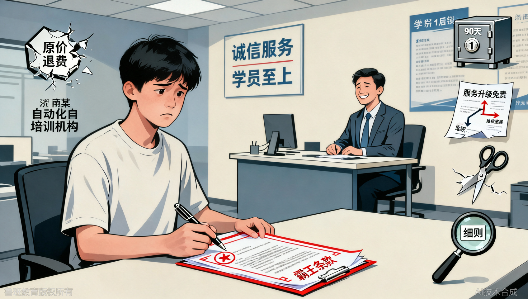 济南自动化培训合同条款：要警惕的5个霸王条款