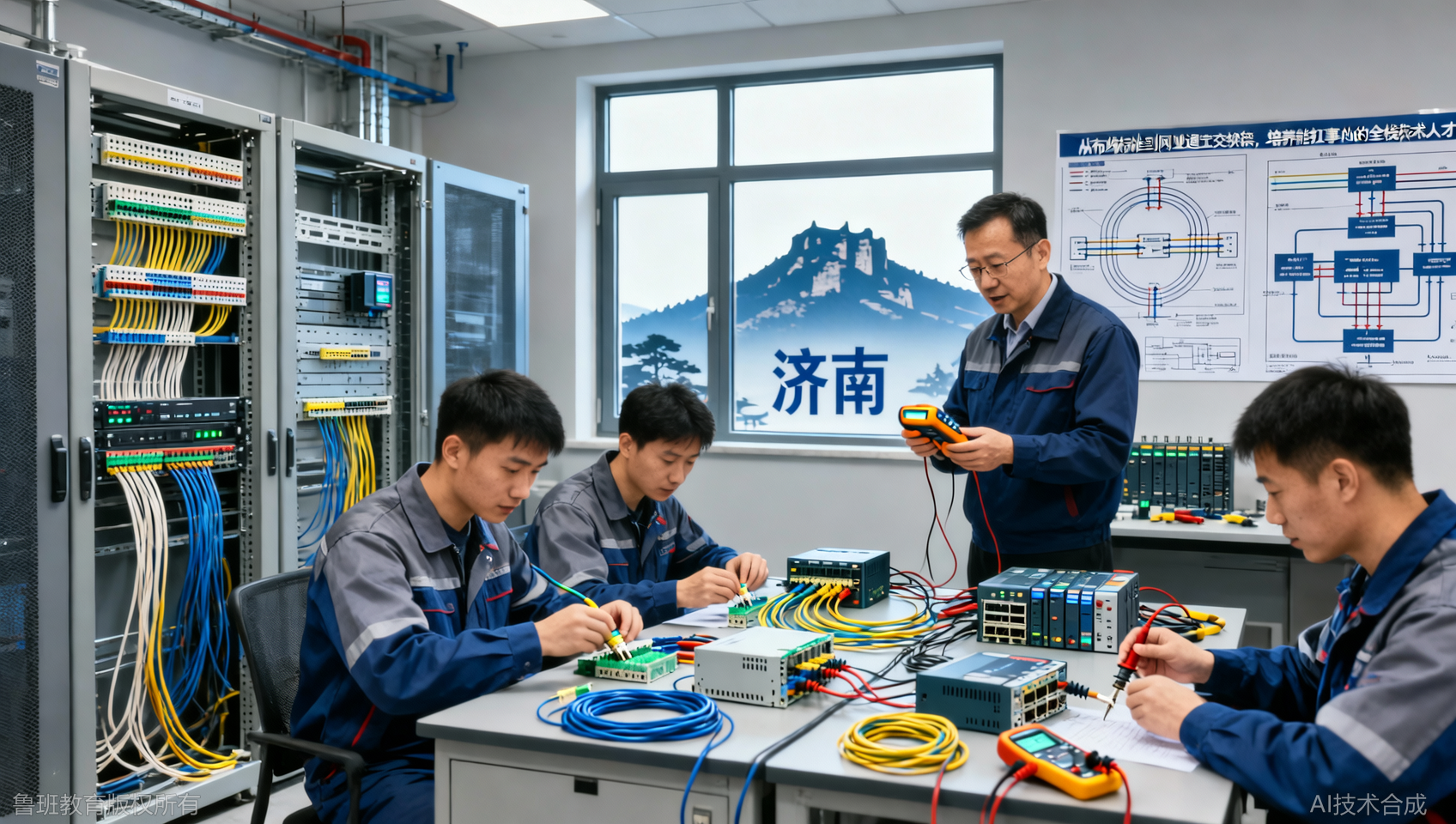 济南工业网络通信培训：从布线到配置的全流程案例