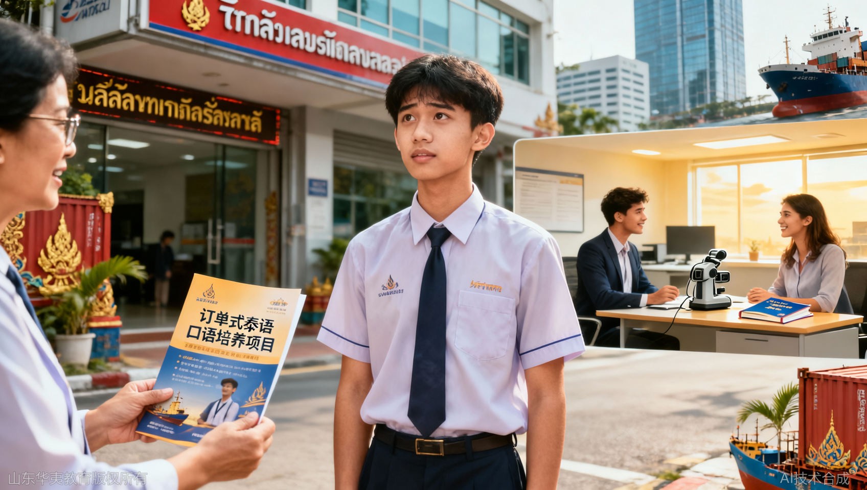 中专毕业找技术？订单式培养泰语口语培训外贸企业定向输送翻译岗