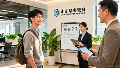 没有平台的痛苦消失了，山东华夷教育直接推荐我到合作企业实习