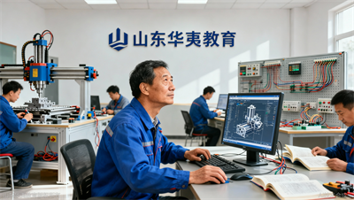 中专学的电工，只会接线不会编程？山东华夷教育加学数控和设计软件