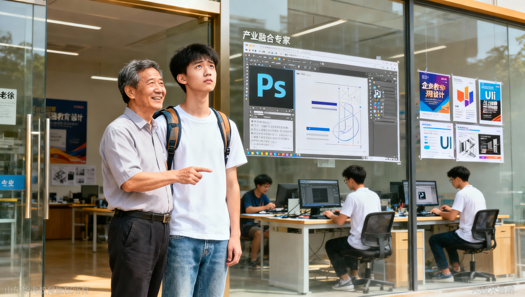 高中毕业生无技能？PS 培训 + 企业设计素材资料分享练就二维设计能力