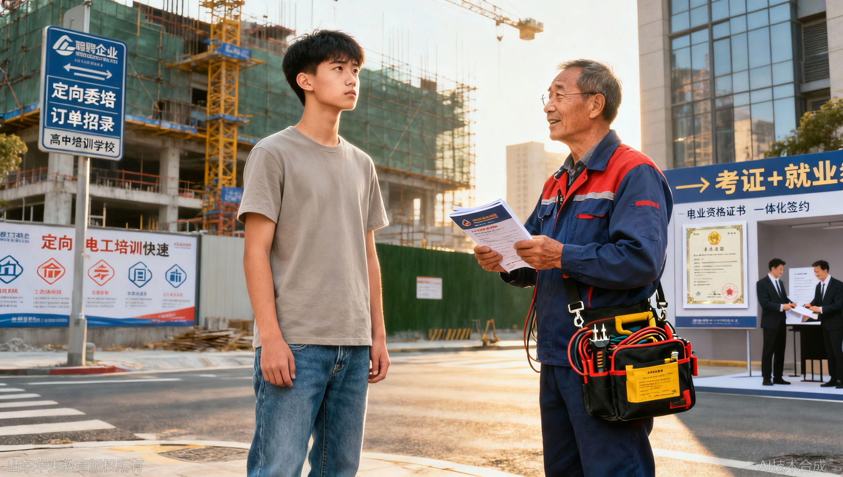 高中毕业生没工作？定向委培电工培训建筑企业订单招录稳上岗