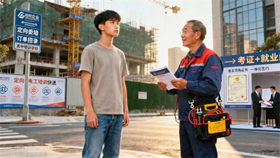 高中毕业生没工作？定向委培电工培训建筑企业订单招录稳上岗