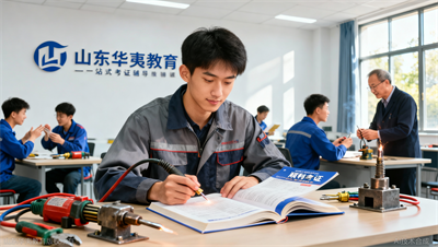 电工焊工学完后，山东华夷教育还提供了考证辅导，助力顺利拿证