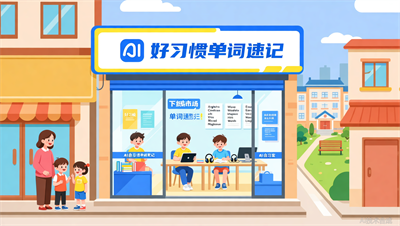 适合县城开的加盟店：好习惯单词速记成高频搜索词