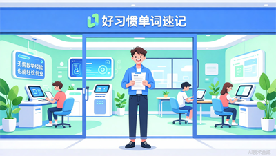 无需教学经验，也能开AI自习室：好习惯单词速记的加盟流程