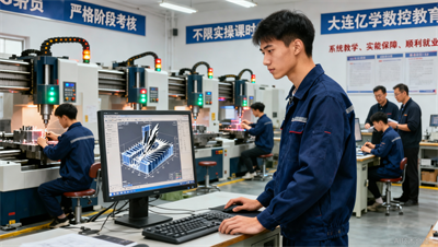 怕学不精？大连亿学数控教育实操不限 阶段考核，UG编程 加工工艺学透为止！