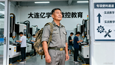 退伍军人学数控：大连亿学数控教育有专项便利通道