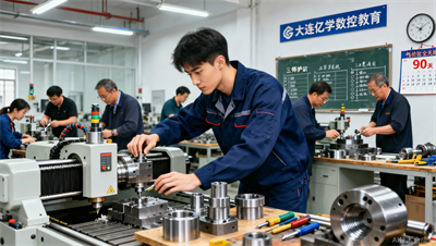 高性价比数控培训！大连亿学数控教育10800元90天，三师护航 14种工艺实操！