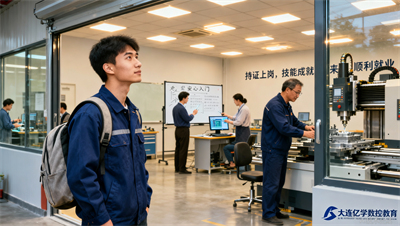 0基础学数控认准大连亿学数控教育！三师授课 实操不限，3个月持证上岗还推荐工作！