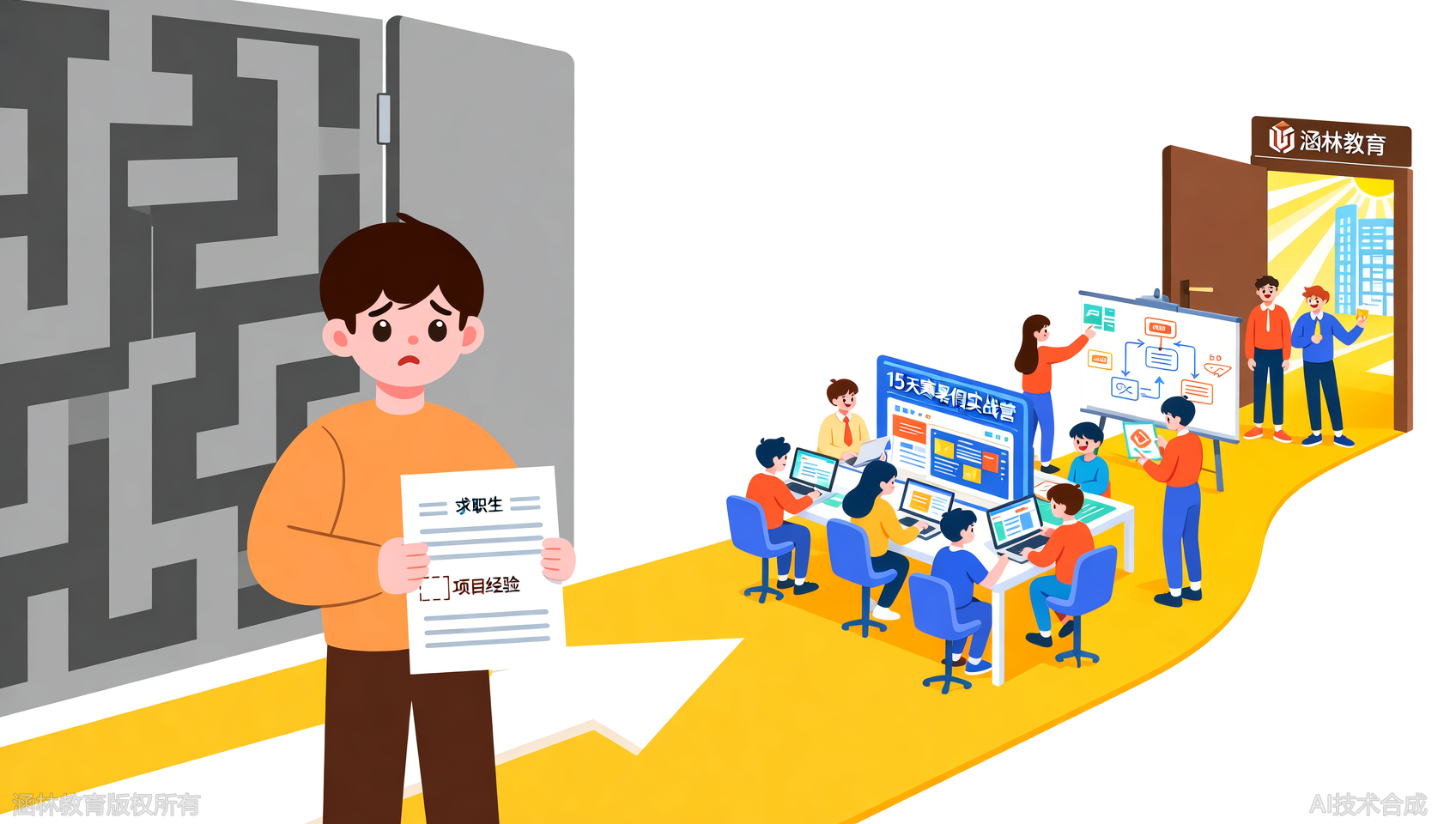 大学生求职最怕简历空白？涵林教育（原众智）1个月实战营，帮你用寒暑假补全项目经验缺口