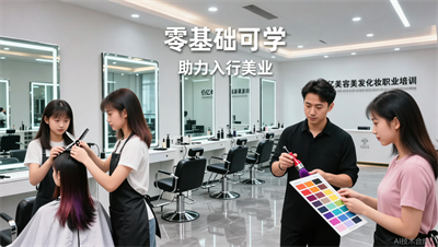 南京学时尚网红发型，佰亿美容美发潮流课程发色与剪裁全教