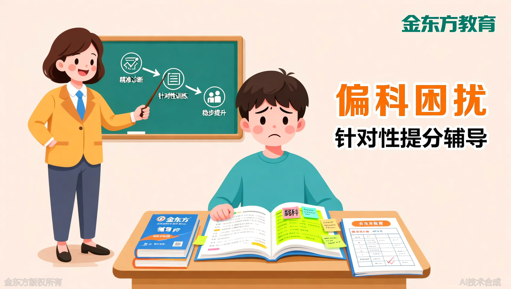金东方初中薄弱科目提升，针对性补齐短板