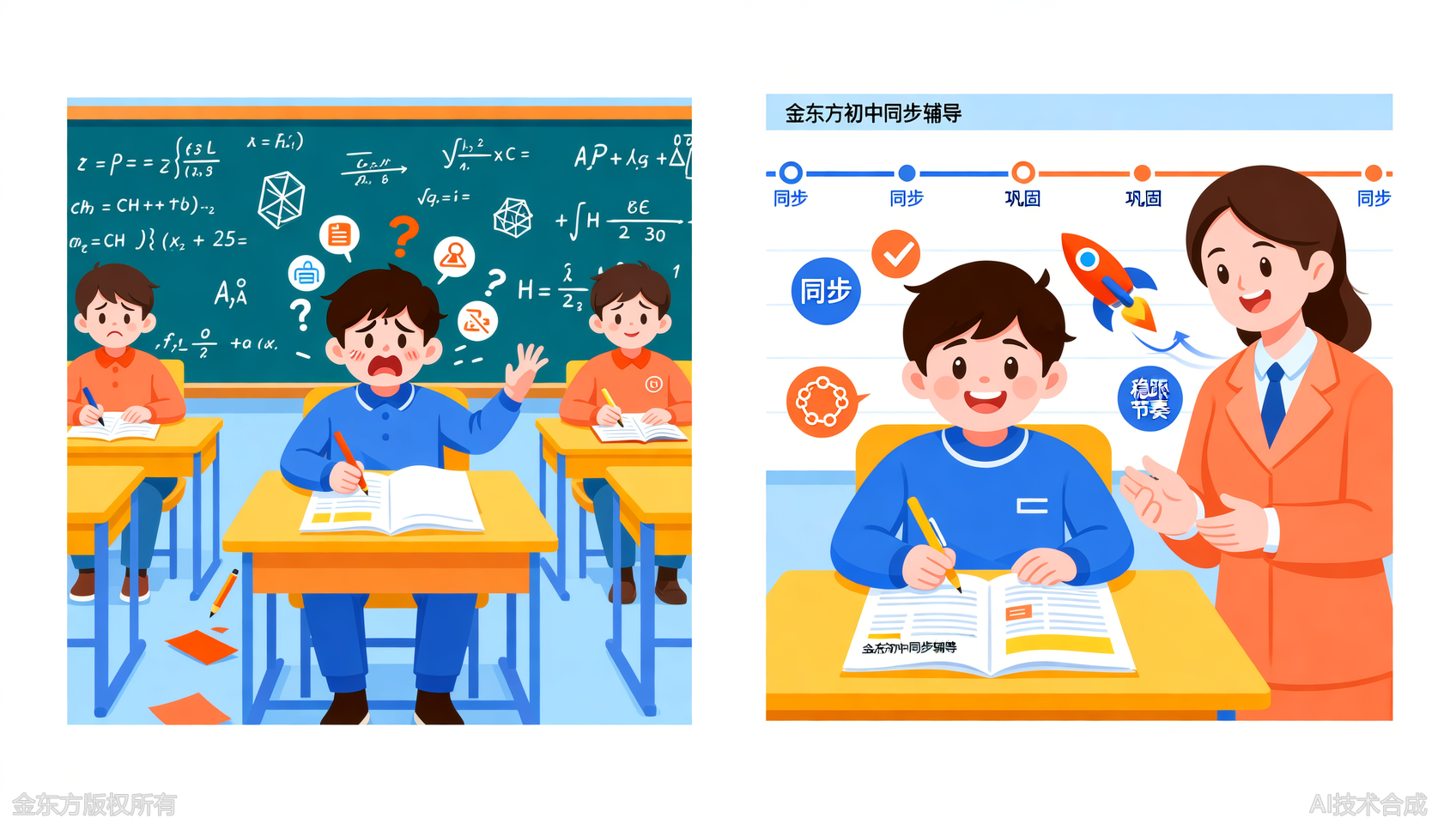 金东方初中同步辅导，紧跟课堂学习节奏