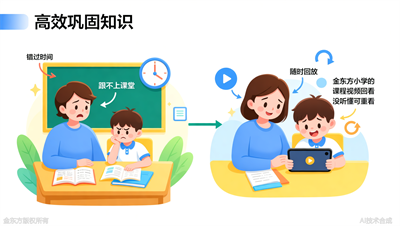 金东方小学课程回放，随时巩固课堂内容