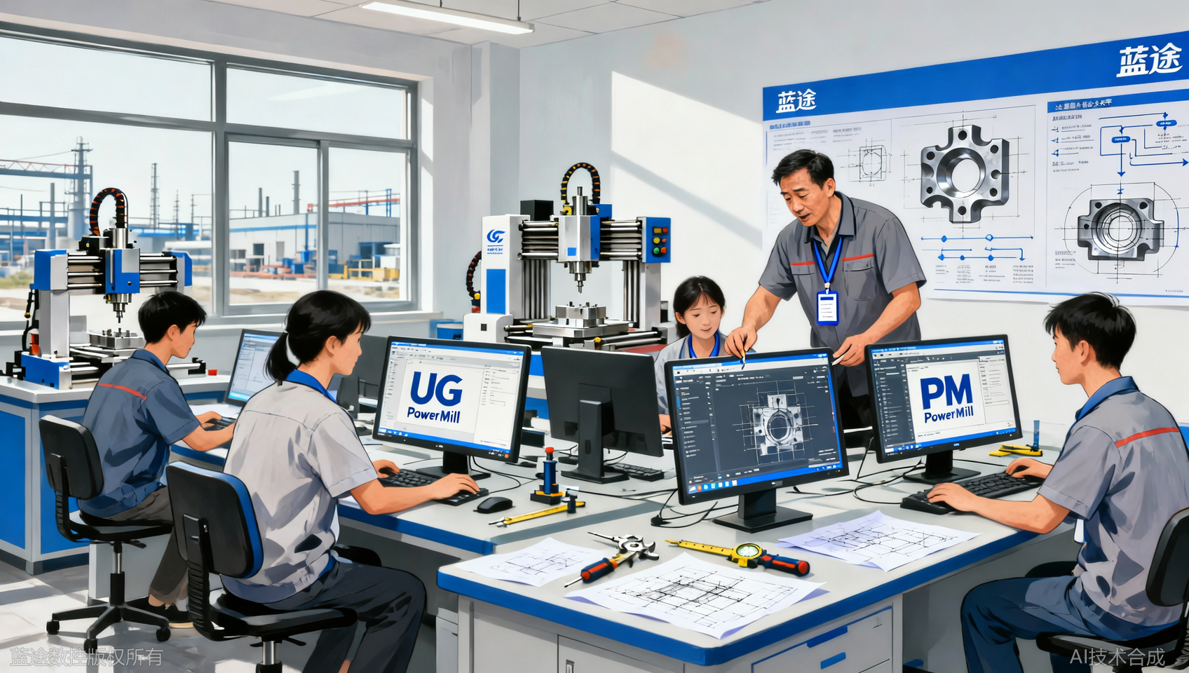 蓝途CNC数控模具编程班 双软件教学 零基础直达工厂2年经验
