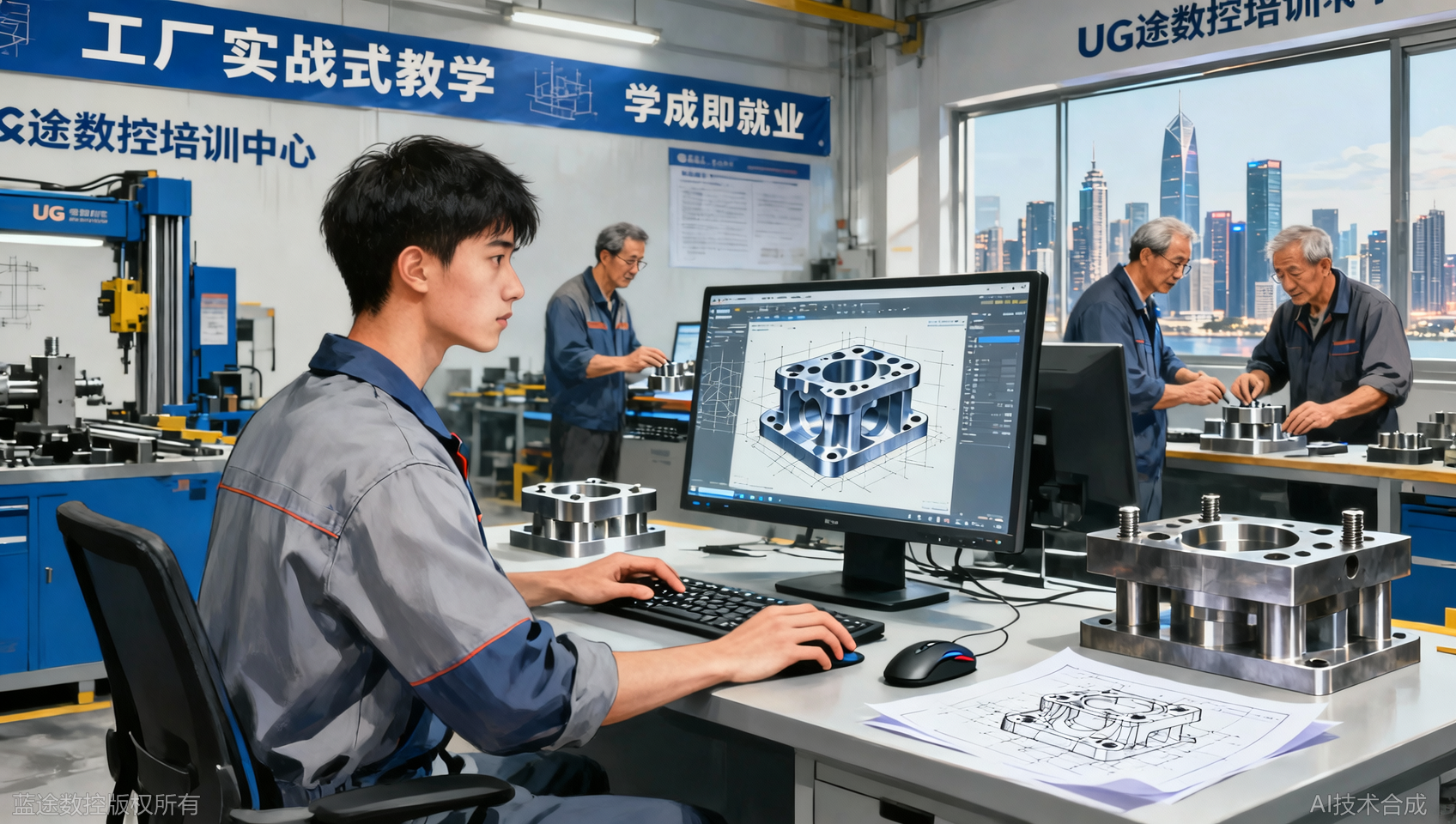 深圳学UG+CAD模具设计 蓝途手把手教学 学成直接做模具设计师